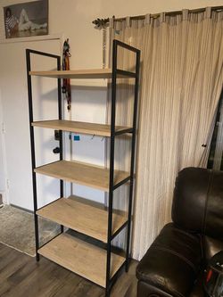 5-Tier Industrial Bookshelf