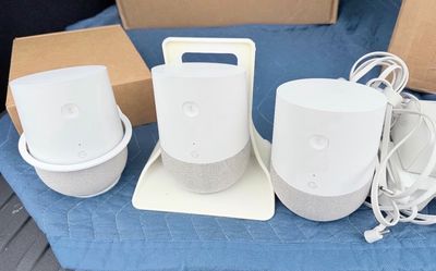 3 Google Home Smart Speakers with cables great price wont  last
