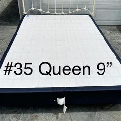Newer blue 9” queen size Box Spring#36 .