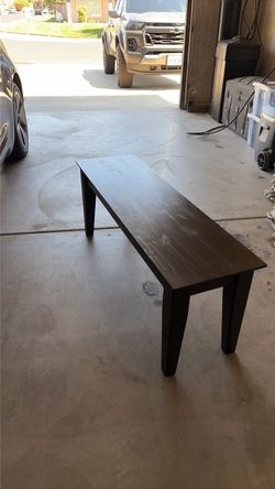 Wood stained bench