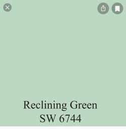 New Sherwin Williams Paint in Reclining Green