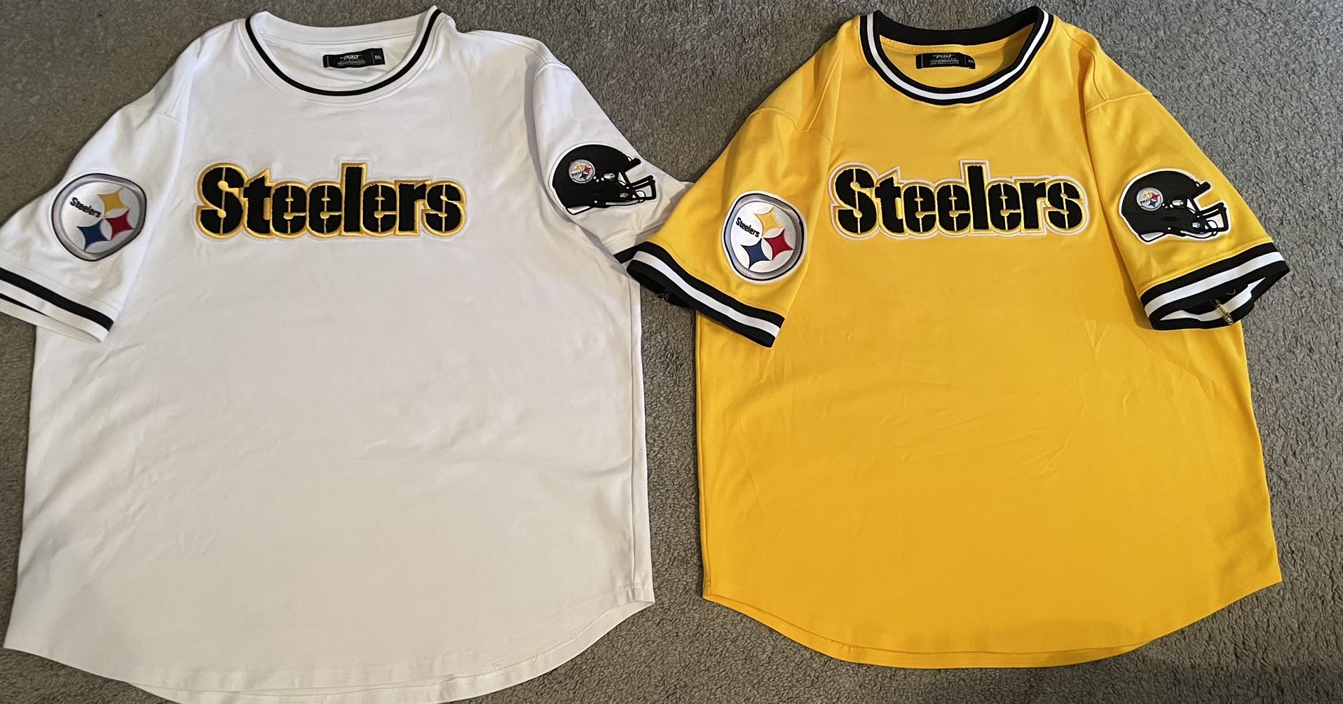 Pro Standard NFL Pittsburgh Steelers Classic Chenille Men’s Double Knit Tee (White or Yellow-priced separately)