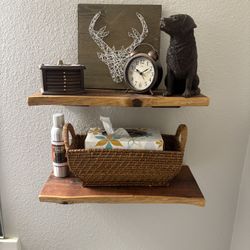 Repurposed Live Edge Cedar Floating Shelves - Singles, Doubles & Triples