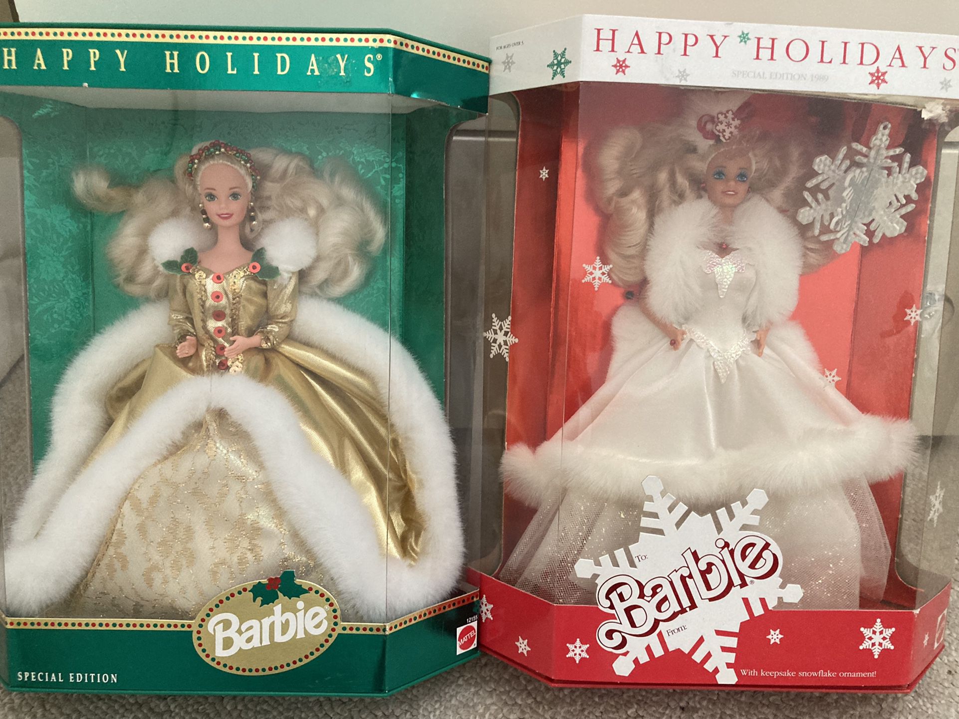 Collectors Holiday Barbie Dolls Unopened In Original Box