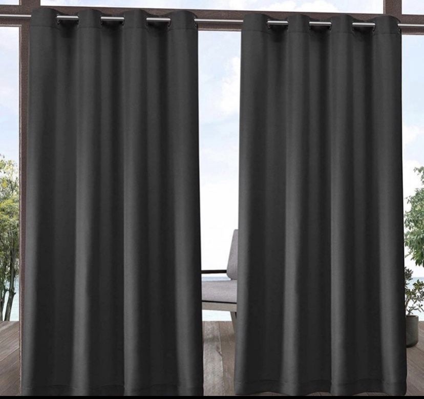Blackout Curtains Charcoal, 54x120, 2 Piece #235