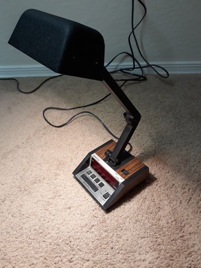 Retro Spartus 1401 Alarm Clock / Desk Lamp Combo / Underwriters Laboratories