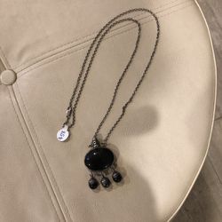 Black onyx necklace.