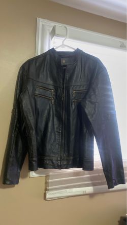 Brown leather jacket for men size XL