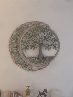 Handmade Moon/Tree of Life Metal Wall Art