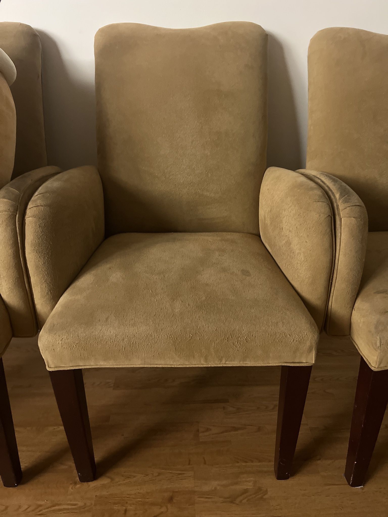 Chairs (4) Cloth Material Tan/brown