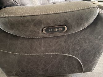 Brown Suede leather reclining sectional Couch