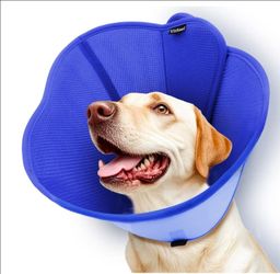 Cone Collar for Large Medium Dogs, Soft Dog Cone with Double-Layer Design, Adjustable Pet Recove