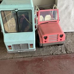 American Doll Ice Cream Truck And 4x4  Vehicle 