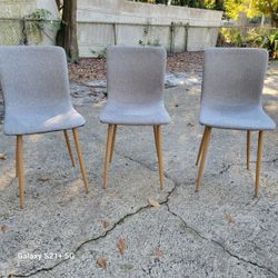 Set Of 3 Scandanavian Modern Style Dining Chairs DELIVERY AVAILABLE 