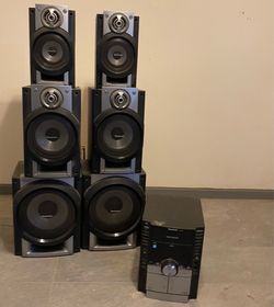 Panasonic Stereo SurroundSoundSystem With Home Theater Speakers and Subwoofers