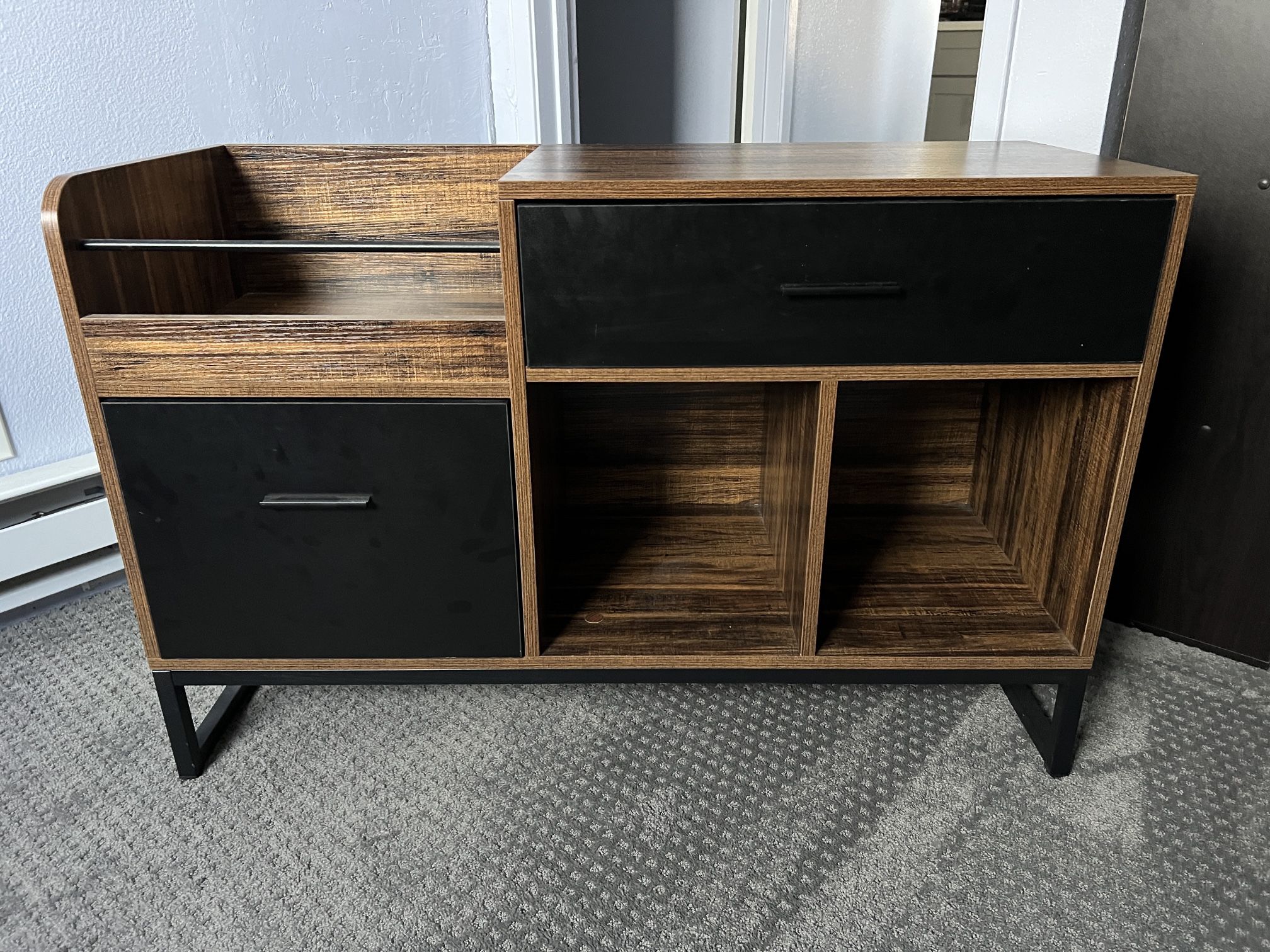Tribesigns Rustic Brown File Cabinet with Drawers