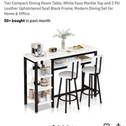 Bran new never used 3 bar table