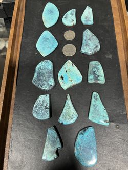 Large Misty Blue Turquoise Cabochons from Nevada 