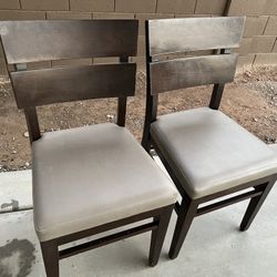 Wooden chair with soft padded seat