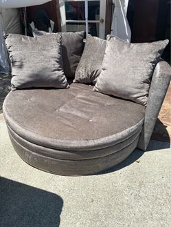 Large Round Oversized Swivel Accent Chair