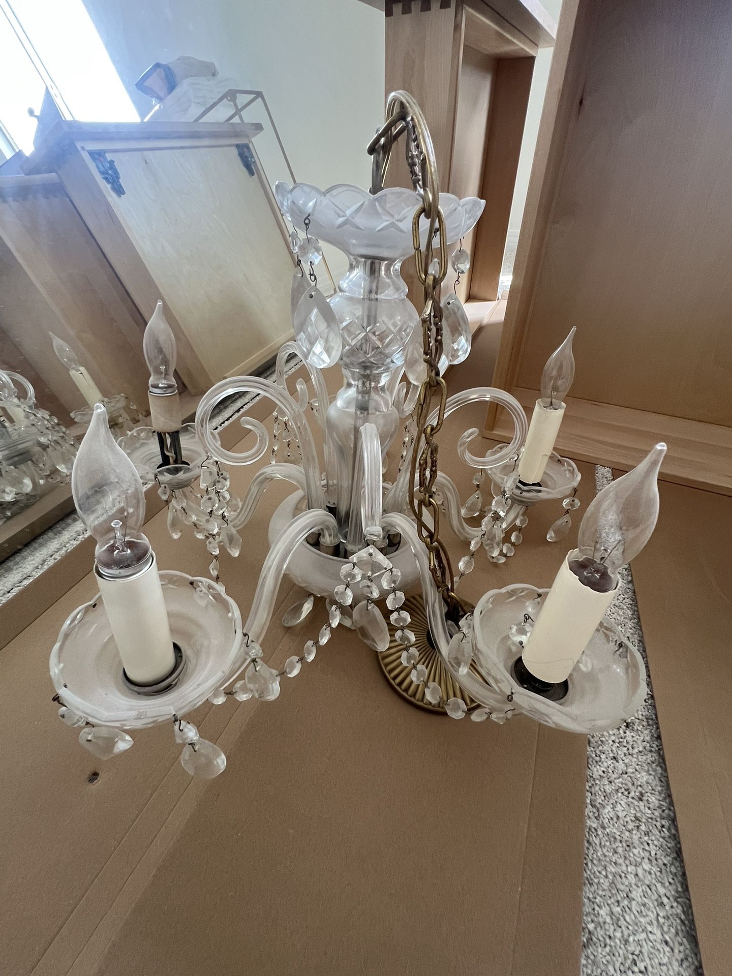 Antique Glass Chandelier