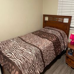 Solid Wood Twin Bed Frame – 2 Available