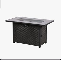 43"x26"Iron Propane Outdoor Fire Pit Table