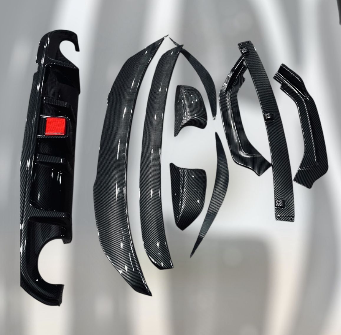 Infiniti Q50 2014-2024 Carbon Fiber  Bundle Diffuser, skirts, spoiler, mirror caps, Lip, lashes 