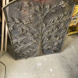 Fireplace Brass 3 Panel Hearth Guard Vintage Style 