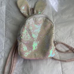 Girl Bunny Sequin Backpack 