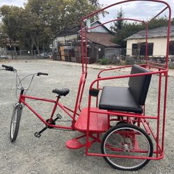 Pedicab Bike Taxi Red