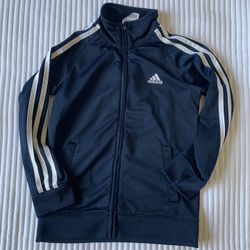 ADIDAS 3 STRIPE TRACK JACKET BLUE & WHITE YOUTH SIZE 7
