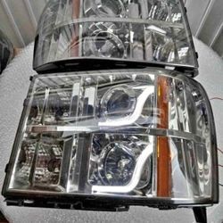 07-13 GMC Sierra LED Headlights Faros Lights Luces Calaveras Micas