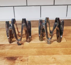 Pair Dansk Silverplated Candle Holders. MCM Vintage Jens Harald Quistgaard
