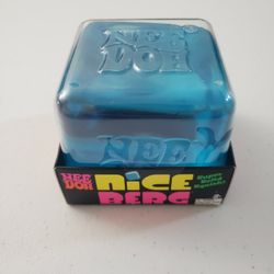 Nee Doh Nice Berg Super Solid Squish Sensory Fidget Stress Ball, Blue