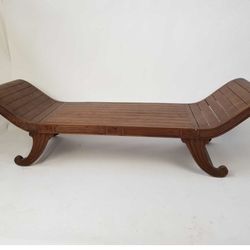 Vintage Angelo Indian Teak Bench