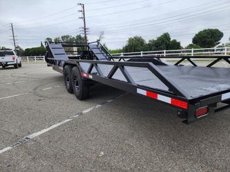 27' Flatbed Trailer. Custom Upgrades for 2 Side x Sides.  
