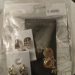 18 kT gold filled earrings