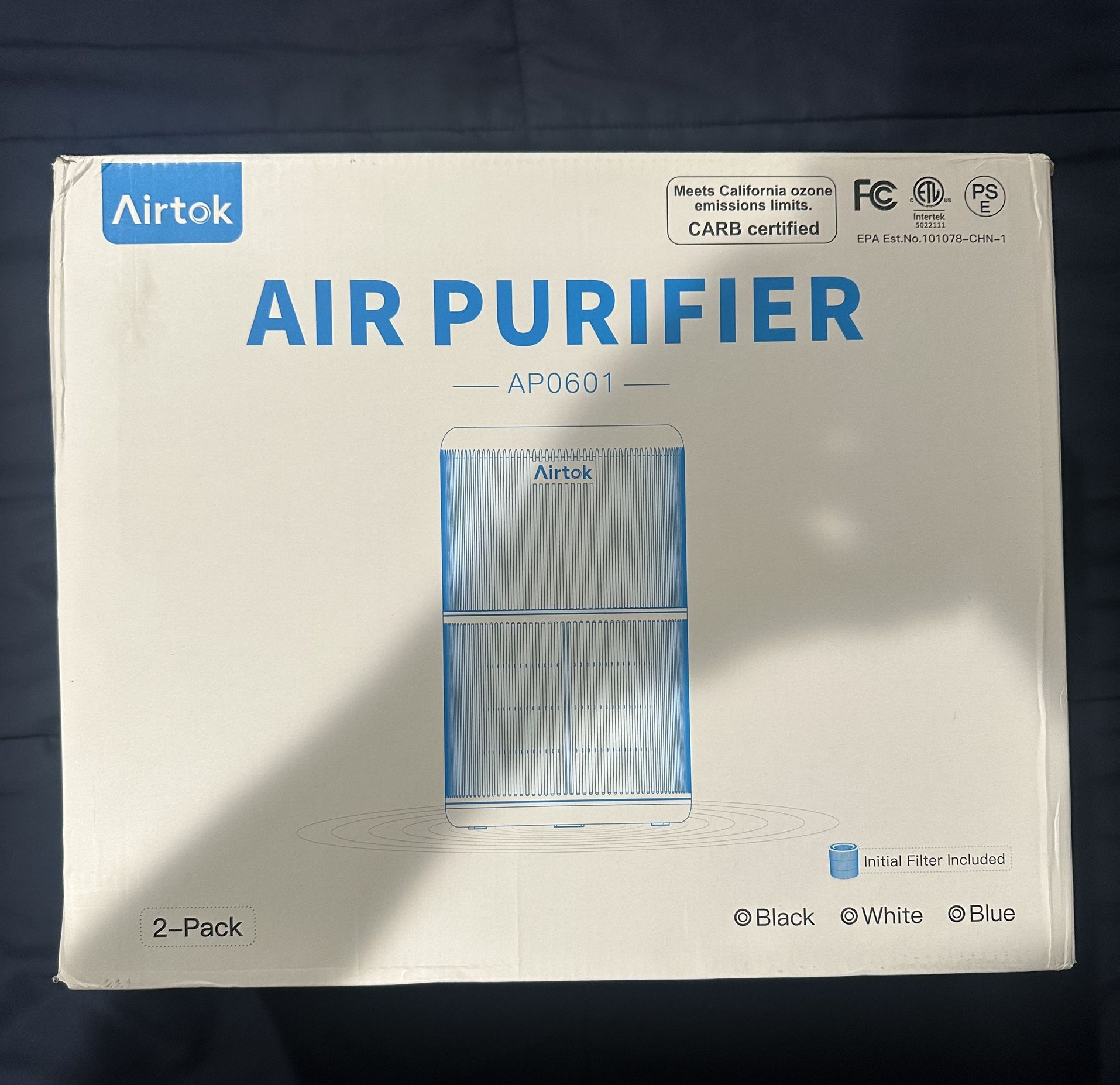 Airtok Air Purifier For Home, 2 Pack, Open Box, Used Once 
