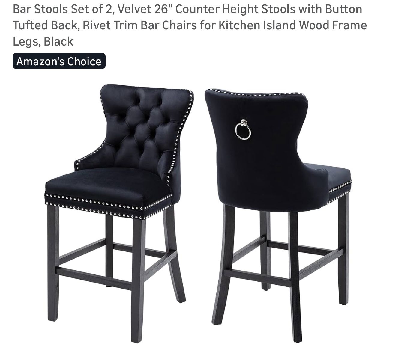 New Unassembled Black Stools