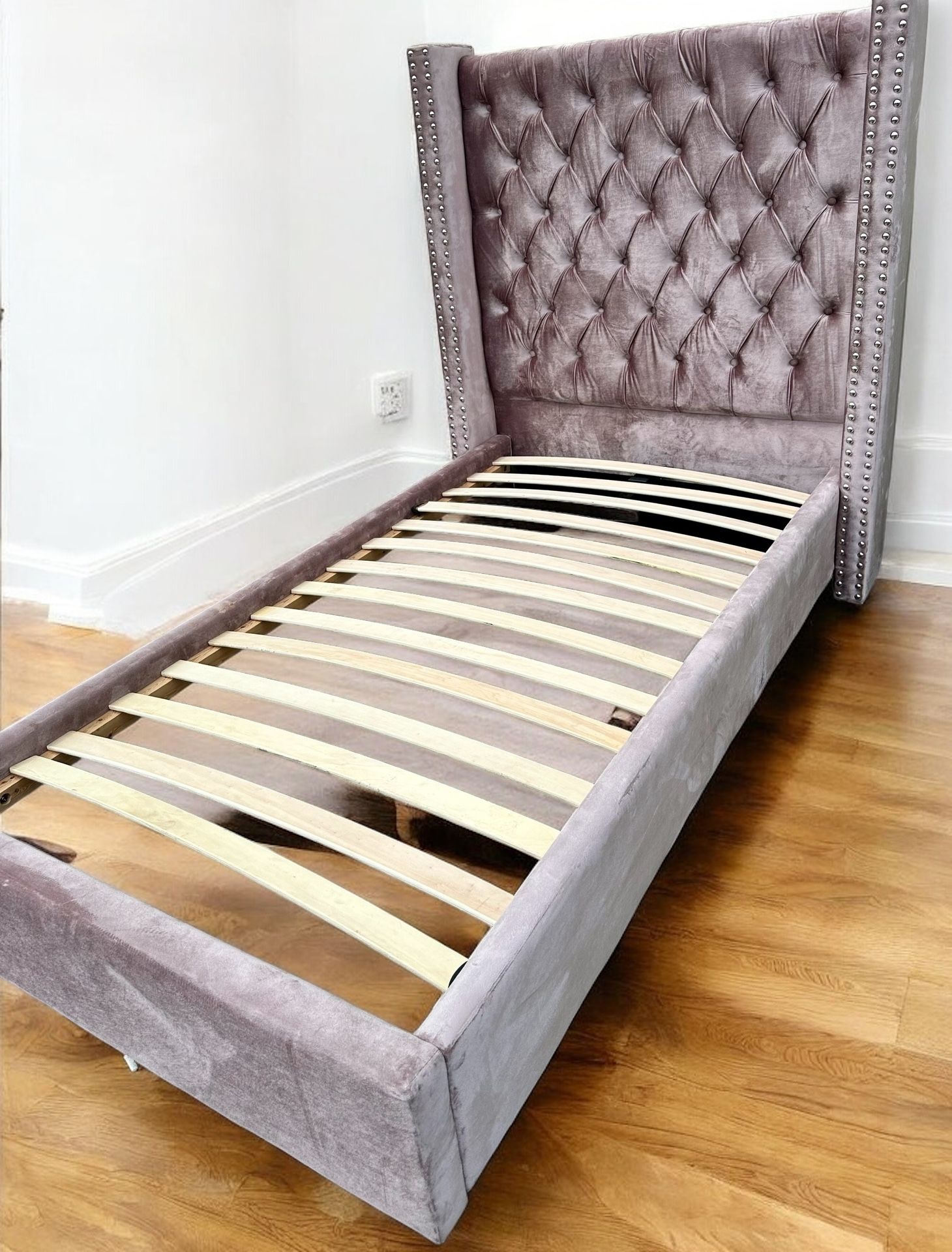 Joclynn Upholstered Wingback Bed  - Fits Twin Size Mattress
