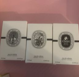 Diptyque Lot of 3 10ml dabbers Lombre Dans Leau Oyedo Eau Rose