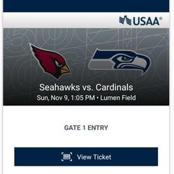 Seattle Seahawks VS Arizona Cardinals CHARTER SEATS