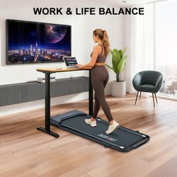 2.5HP Walking Pad with Incline 330lbs, 3 in 1 Walking Pad Treadmill 5-Level Big LED, Under Desk Treadmill for Home,Hike/Jog/Run,Portable,Smal