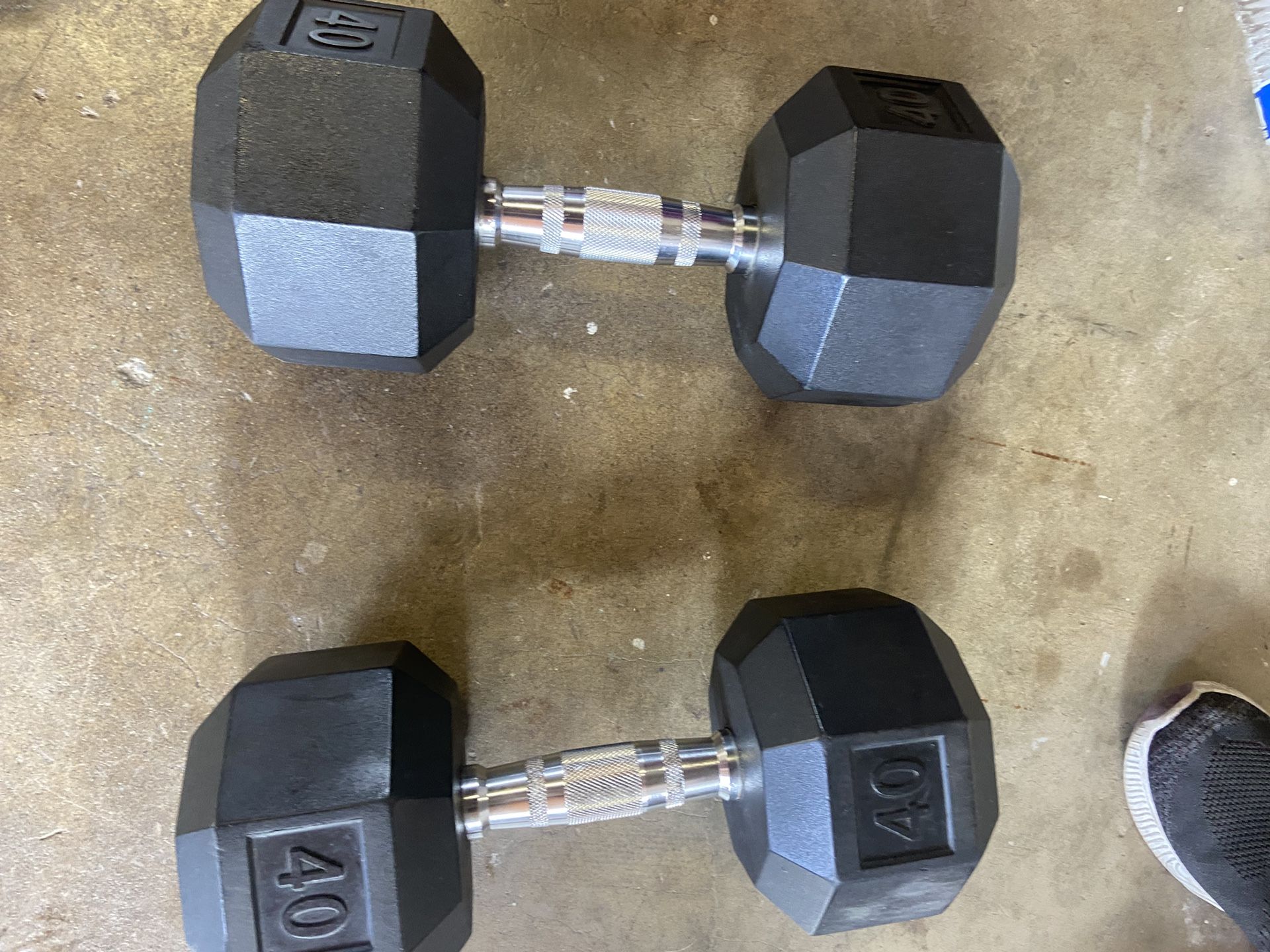 2 40 Pound Dumbbells 