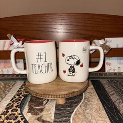 Rae Dunn #1 Teacher Snoopy Mug