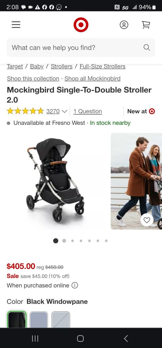 Mockingbird Single to Double Stroller