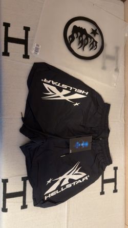 Black and White Hellstar shorts