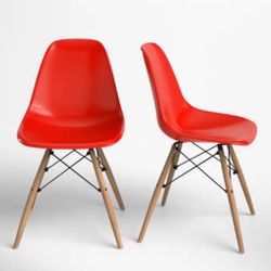 2 red chairs