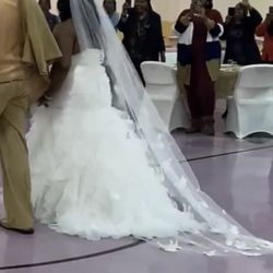 Beautiful long flowered veil Thumbnail